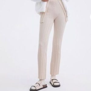 NWT Ribbed Flare Pants